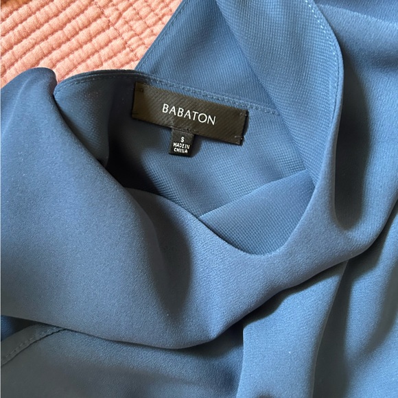 Aritzia Babaton Blue Front Tie Tank, Size Small - Picture 4 of 6